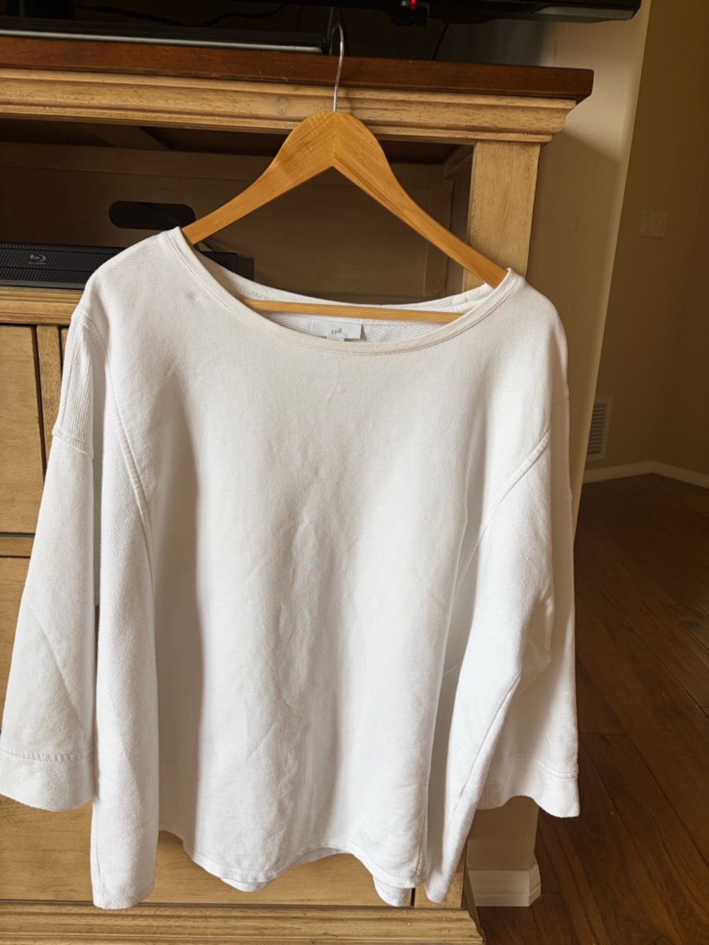 J. Jill White Boatneck Top